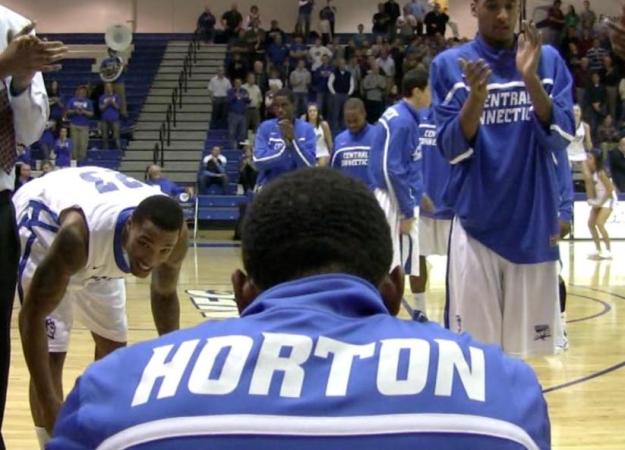 Horton became the school's all-time leading scorer on Saturday