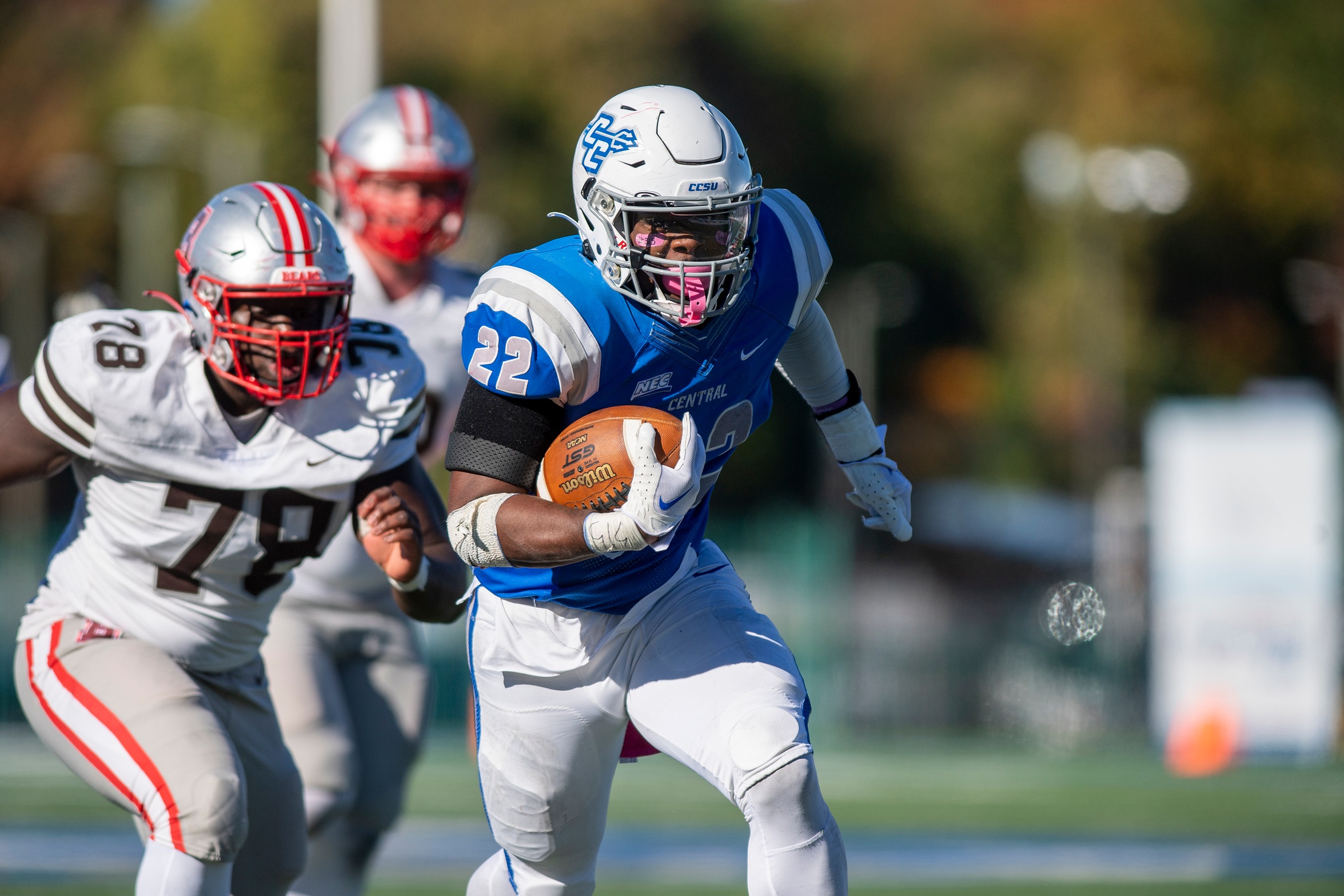 Nasir Smith rushed for a career-high 145 yards on October 8, 2022 versus Brown. (Photo: Steve McLaughlin)