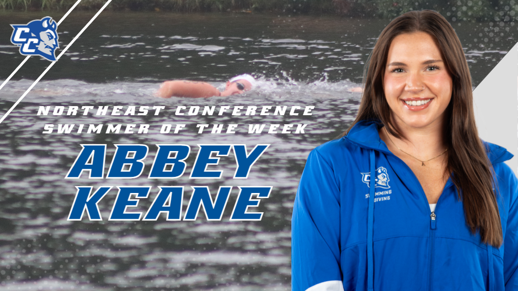 Abbey Keane as the top collegiate finisher, third overall, at the Block Cancer Open Water Festival.
