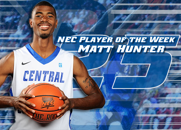 Hunter Named NEC Player of the Week