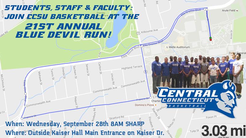 CCSU Community Invited to Take Part in Men's Basketball Annual Blue Devil Run