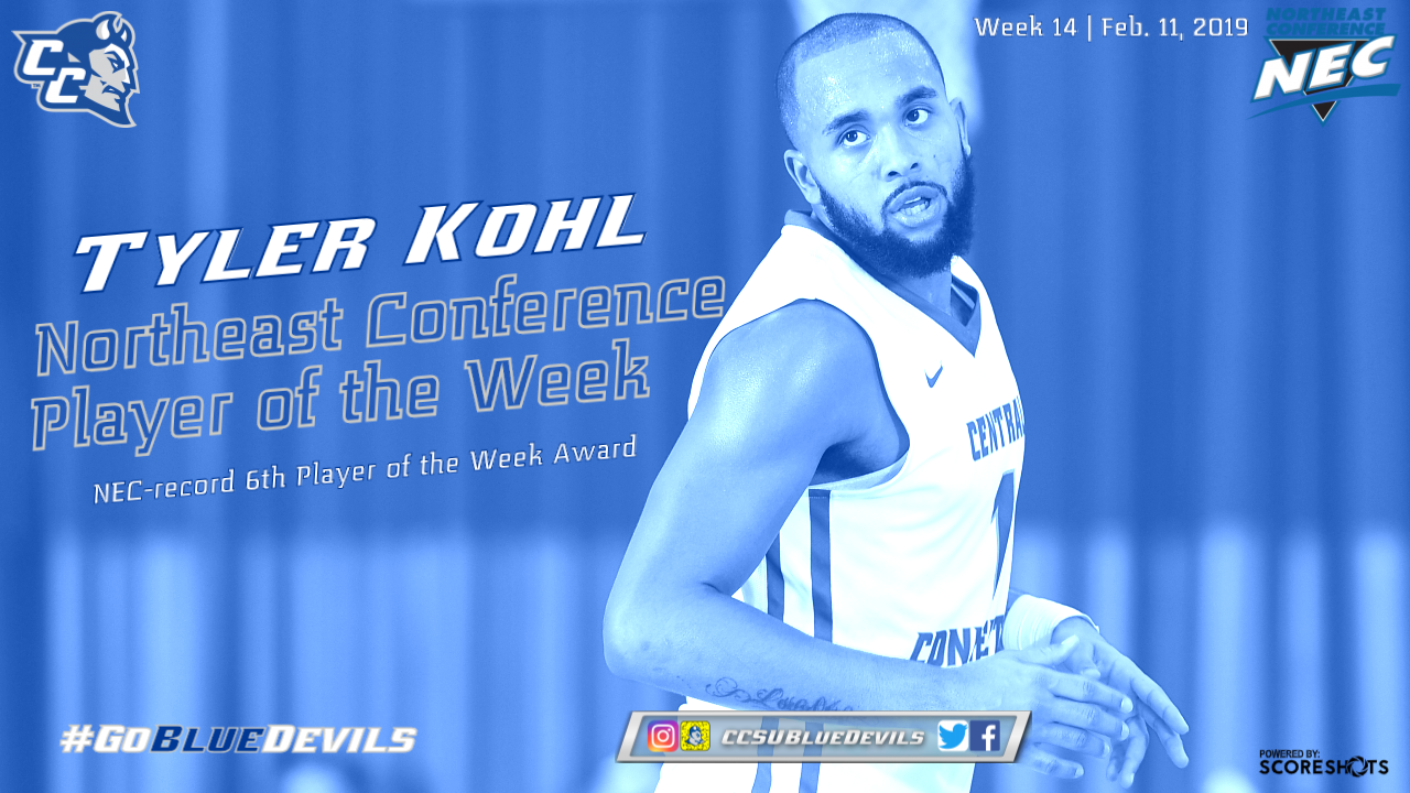 Kohl Collects NEC-Record Sixth Men's Basketball Player of the Week Honor