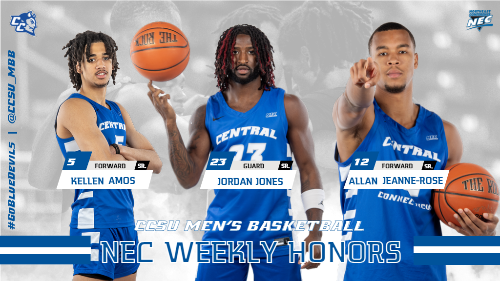 Men's Basketball Trio Honored by NEC; Jones Earns co-Player of the Week