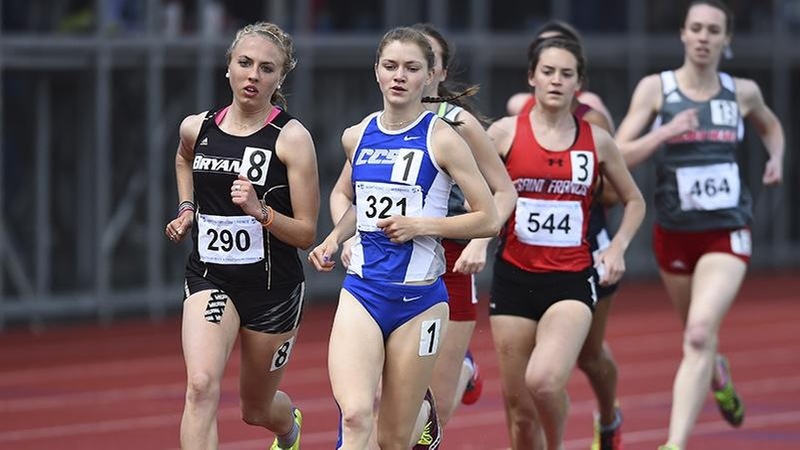 Mendelson Defends 3K NEC Title, Women's Track Qualifies Five For Finals on Saturday