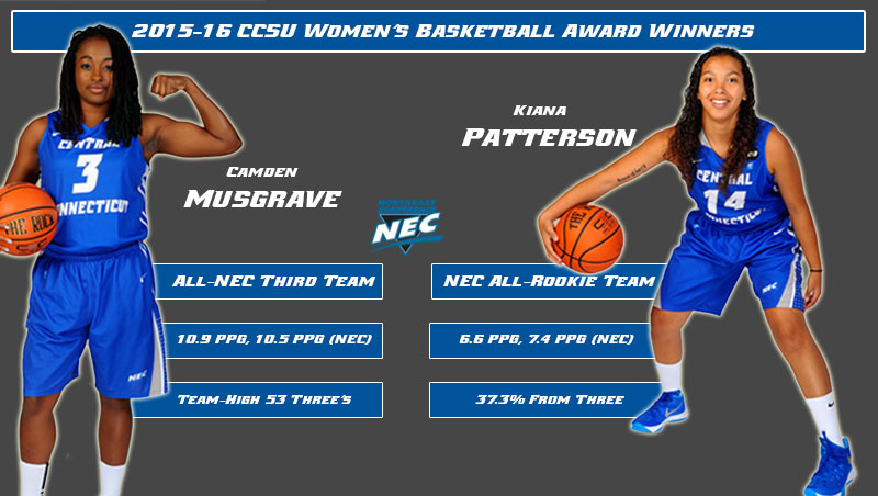 Musgrave, Patterson Earn All-Northeast Conference Honors