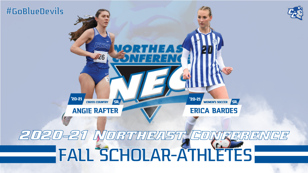 Bardes, Rafter Recognized as NEC Fall Scholar-Athletes of the Year