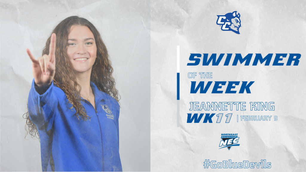 King Recognized as NEC Swimmer of the Week