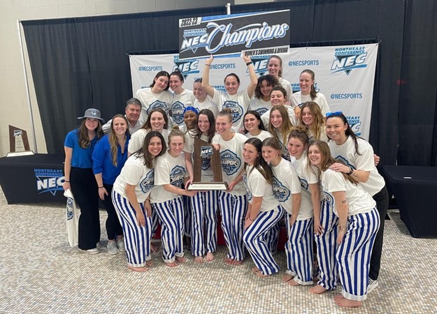 The 2023 NEC Swimming and Diving Champions hail from New Britain, CT. The Blue Devils win the team award for the seventh time in program history!