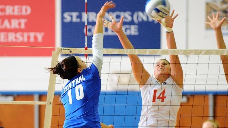 Volleyball Sweeps SFBK to Reach 20 Wins