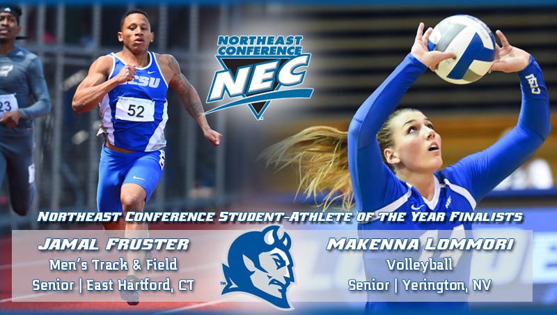 Fruster and Lommori Named Finalists For Northeast Conference Student-Athlete of the Year