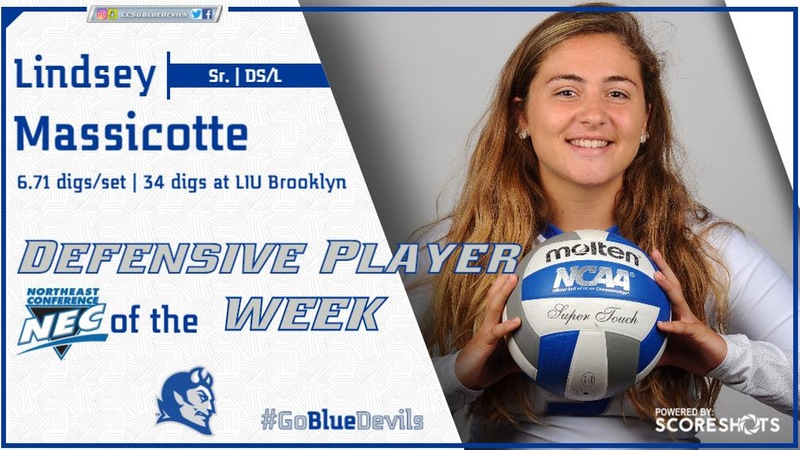 Massicotte Named Molten/NEC Defensive Player of the Week