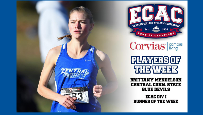 Mendelson Named Corvias ECAC Runner of the Week