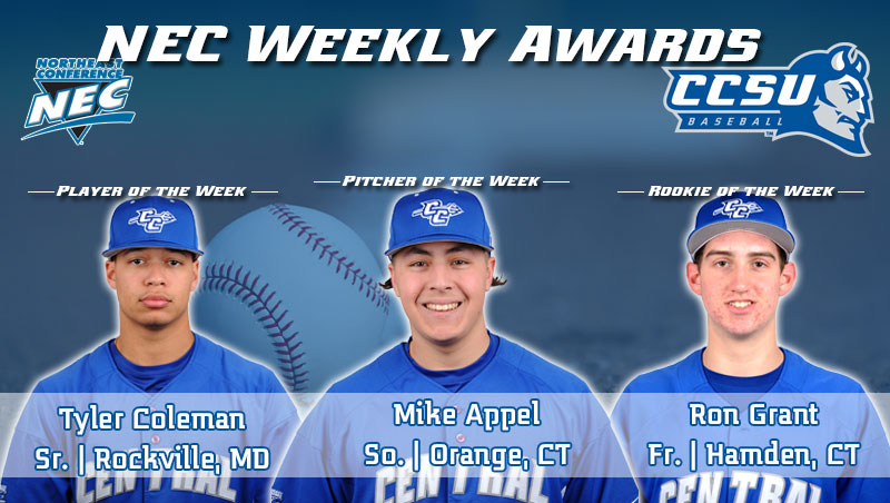 Baseball Sweeps NEC Weekly Honors For Second Straight Week