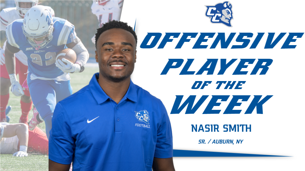 Nasir Smith rushed for 219 yards to secure the NEC rushing crown in total yards and yards per game for the 2022 season (Photos: Steve McLaughlin)
