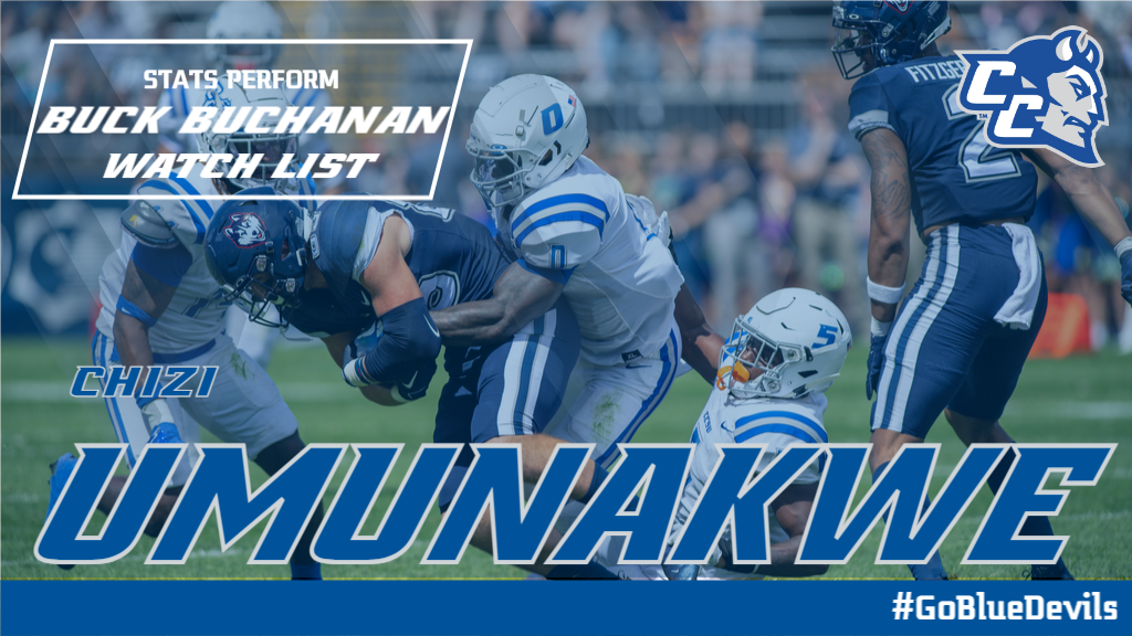 Chizi Umunakwe was added to the Buck Buchanan Award Watch List on Thursday, presented annually to the top defensive player in the FCS by Stats Perform.  (Photo: Steve McLaughlin)