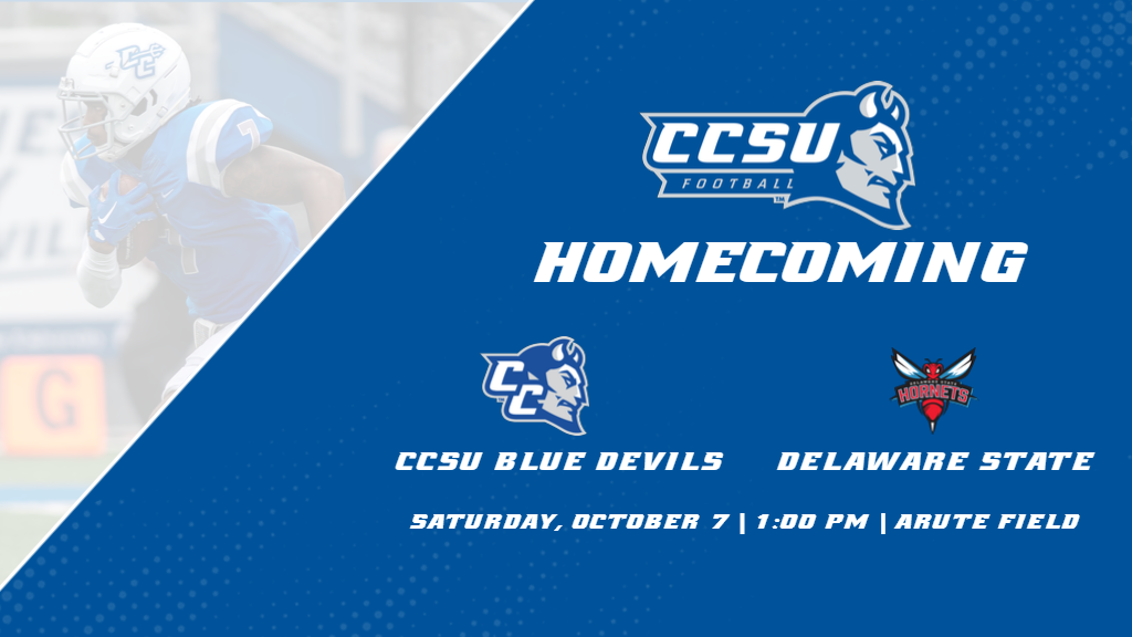 CCSU Football hosts Delaware State for the 2023 Homecoming Game, Saturday, October 7th at Arute Field. Game time is 1:00 pm (Photo: Steve McLaughlin)