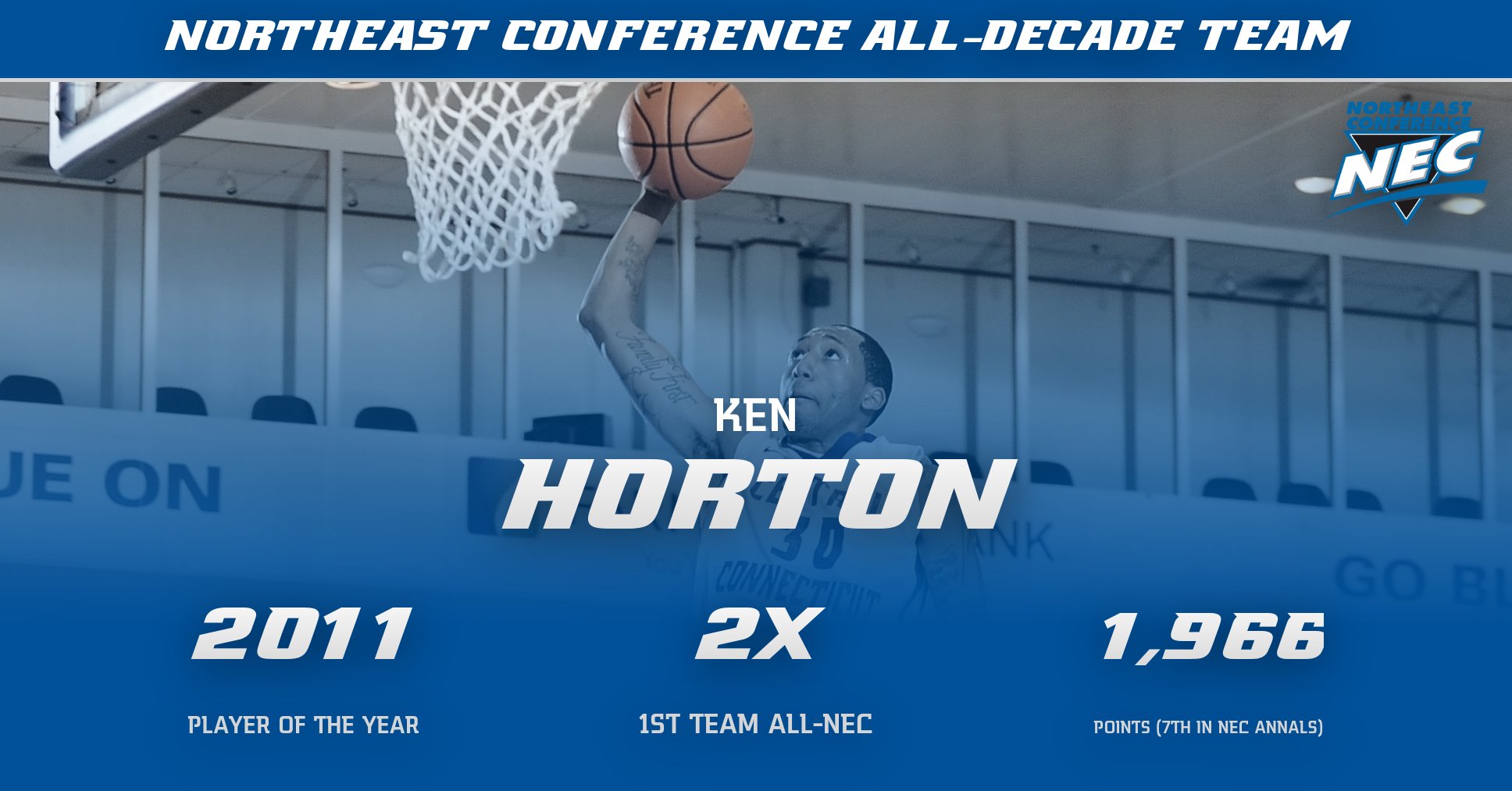 Ken Horton Named to Northeast Conference All-Decade Team