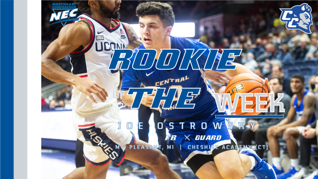 Ostrowsky Named NEC Men's Basketball Rookie of the Week