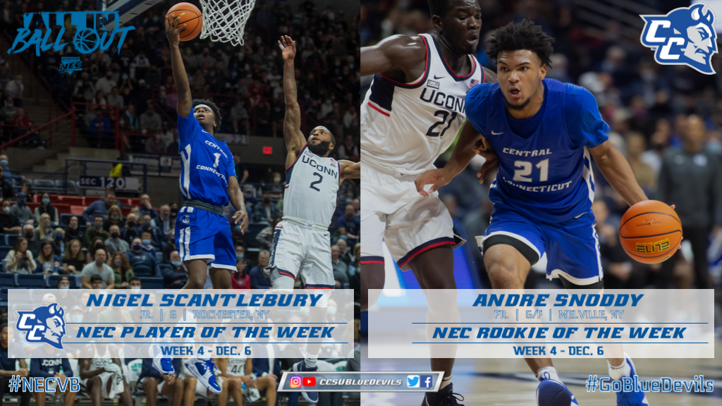 Scantlebury and Snoddy Earn Weekly Northeast Conference Men's Basketball Honors