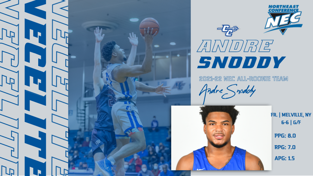 Andre Snoddy Picked to NEC All-Rookie Team