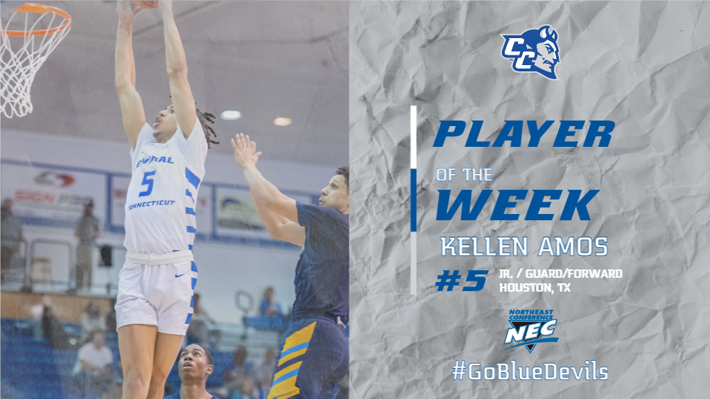 Kellen Amos earned his second Player of the Week award.