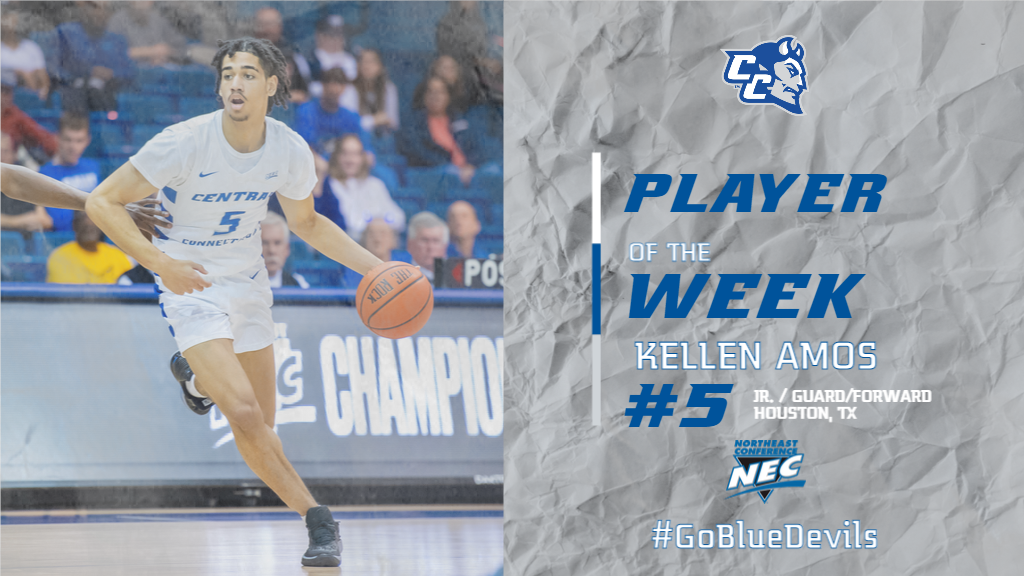 Amos Collects NEC Player of the Week Honors