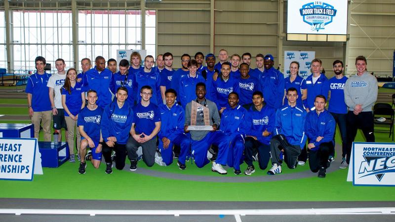 Men's Track and Field Finishes Runner-Up at NEC Indoor Championships