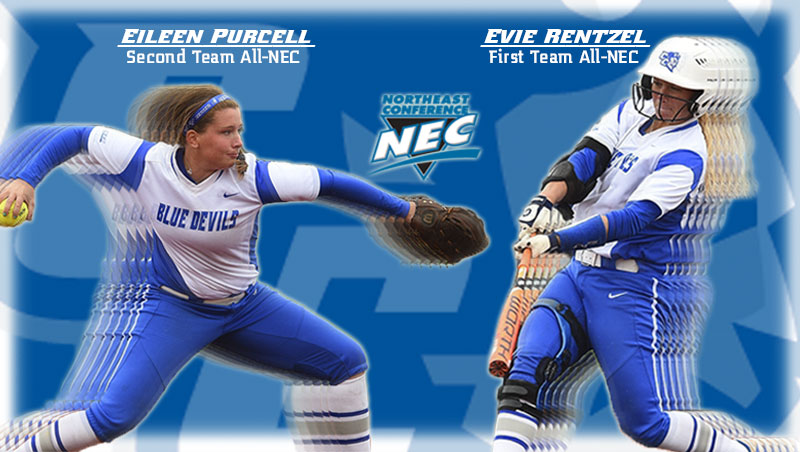 Rentzel, Purcell Named All-Northeast Conference