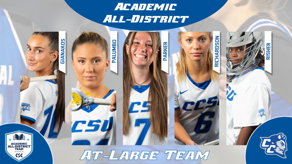 Five members of the CCSU lacrosse team were honored with CSC Academic All-District Recognition.