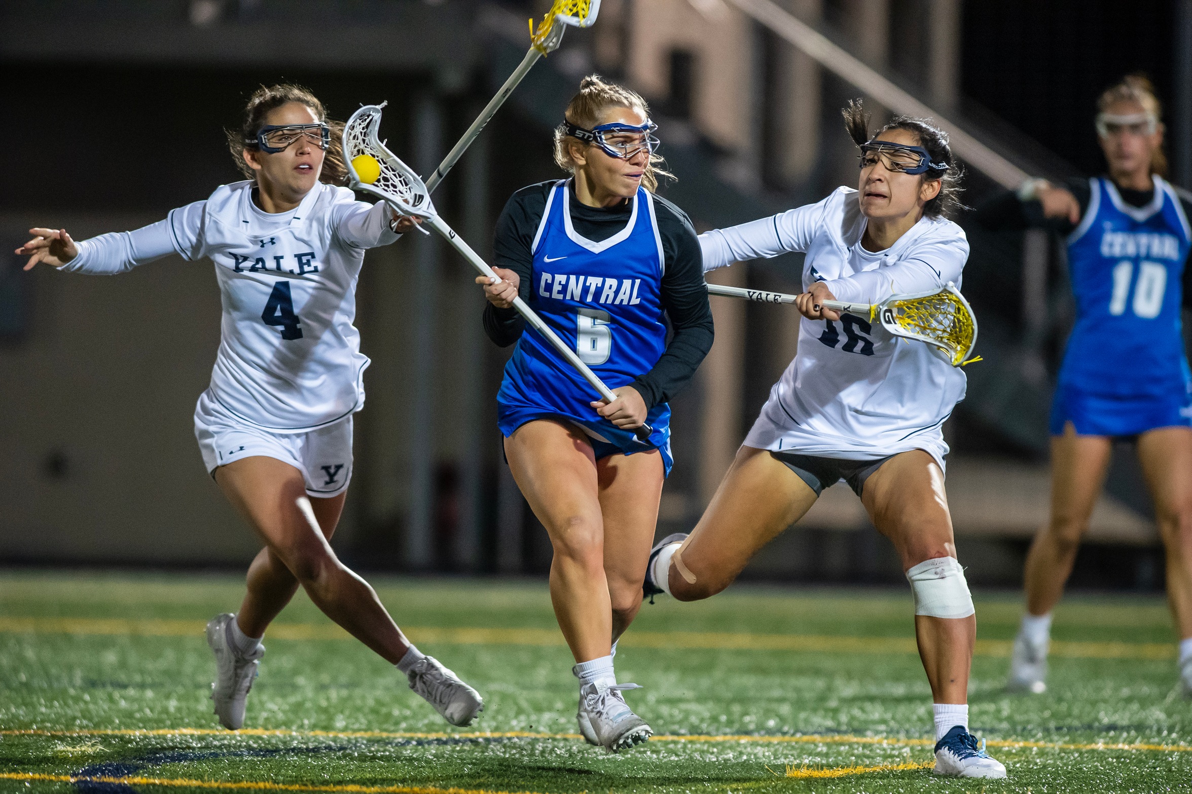 Talie Richardson had a goal, a ground ball and caused turnover at Merrimack (Steve McLaughlin Photography)