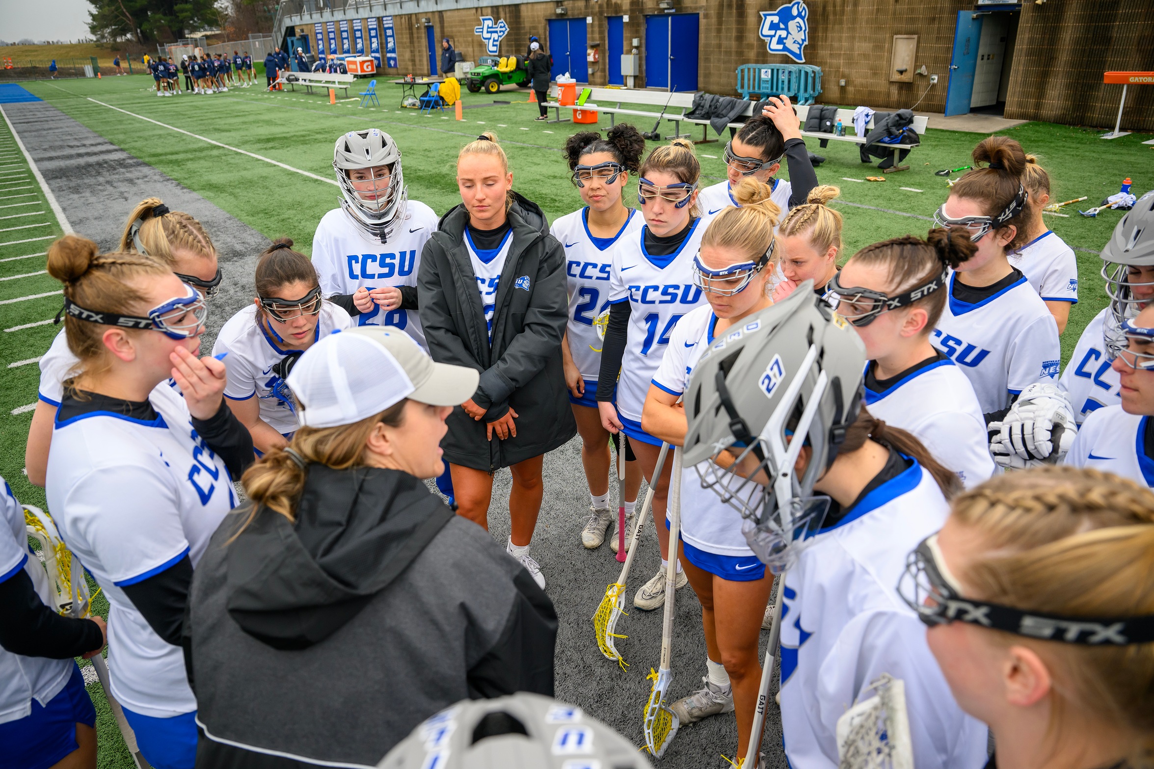 The Blue Devils lacrosse team earned a 14-4 win over Howard on Wednesday, in the squads 2024 home opener. (Photo: Steve McLaughlin)