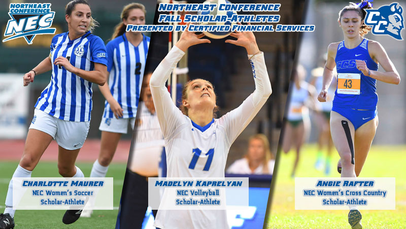 Trio of Blue Devils Named Northeast Conference Fall Scholar-Athletes