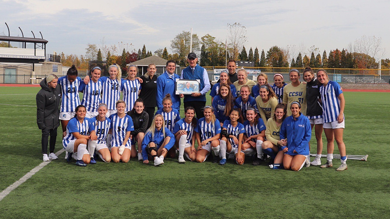 D'Arcy Wins 200th Career Game, Blue Devils Roll to 5-2 Home Victory Over Robert Morris