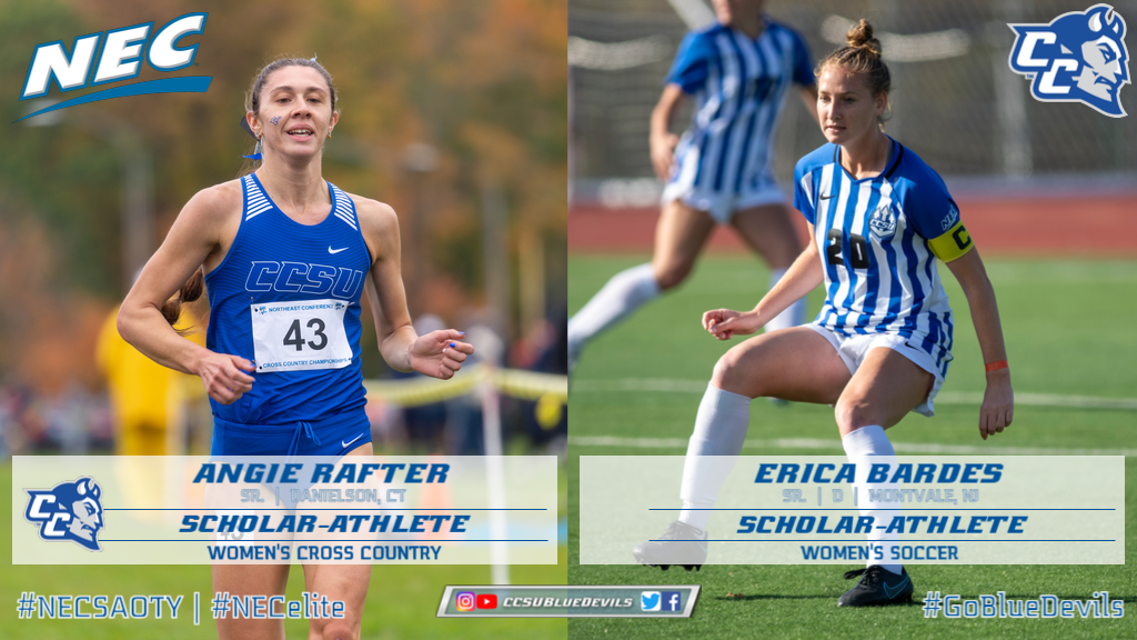 Rafter, Bardes Recognized as NEC Scholar-Athletes of the Year