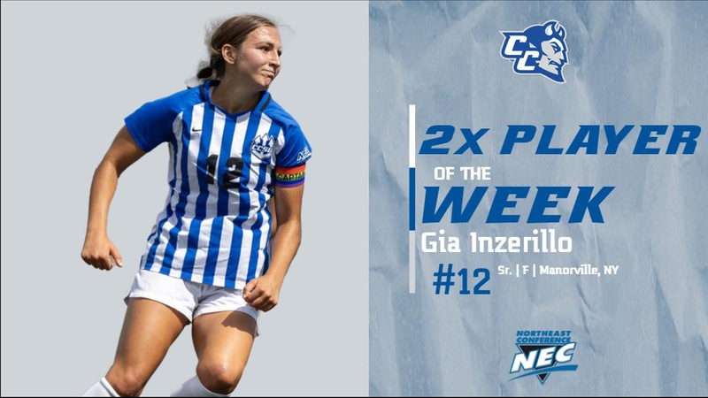 Inzerillo Named 2x NEC Women’s Soccer Player of the Week