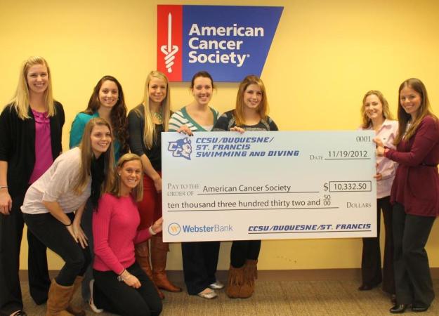 Swimming and Diving Raises Funds for American Cancer Society