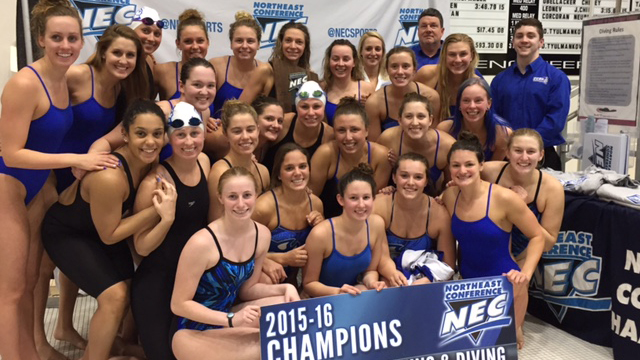 Swimming and Diving Picked First in NEC Preseason Coaches Poll