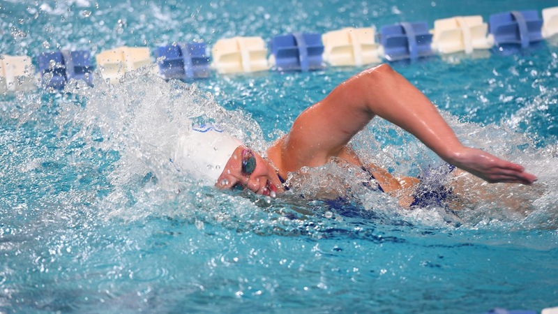 Blue Devils in Three Way Tie for Second After Day One of NEC Swimming and Diving Championships