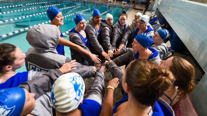 Blue Devils Swim Day One of Invite With Wagner and Sacred Heart