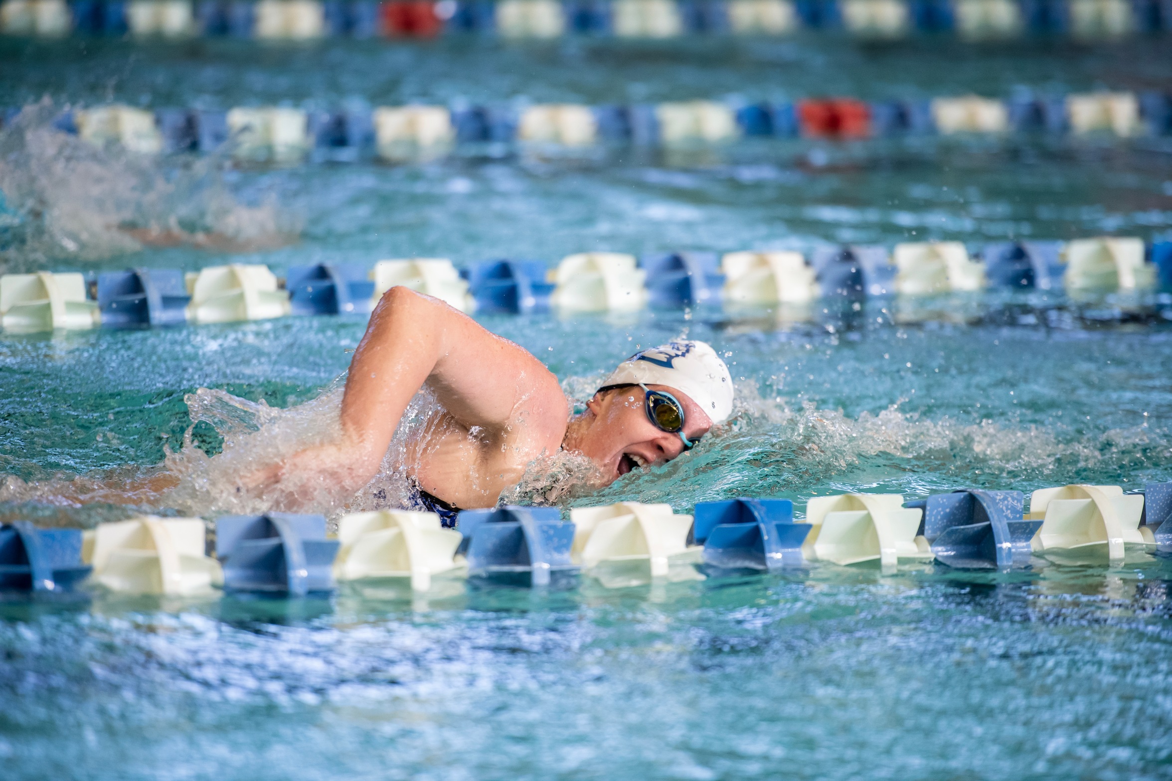 Abbey Keane won the 400 and 800 freestyles at the 2023 Fairfield Invitational. (Photo: Steve McLaughlin)