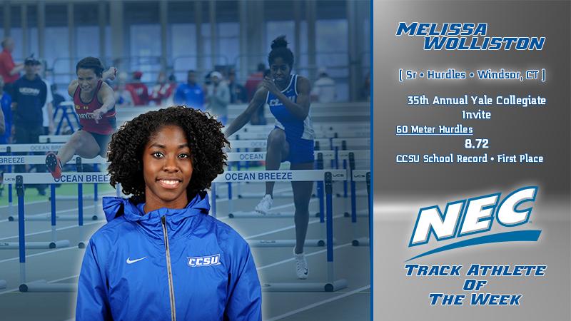 Wolliston Earns Back-to-Back Women's Indoor Track Athlete of Week Honor