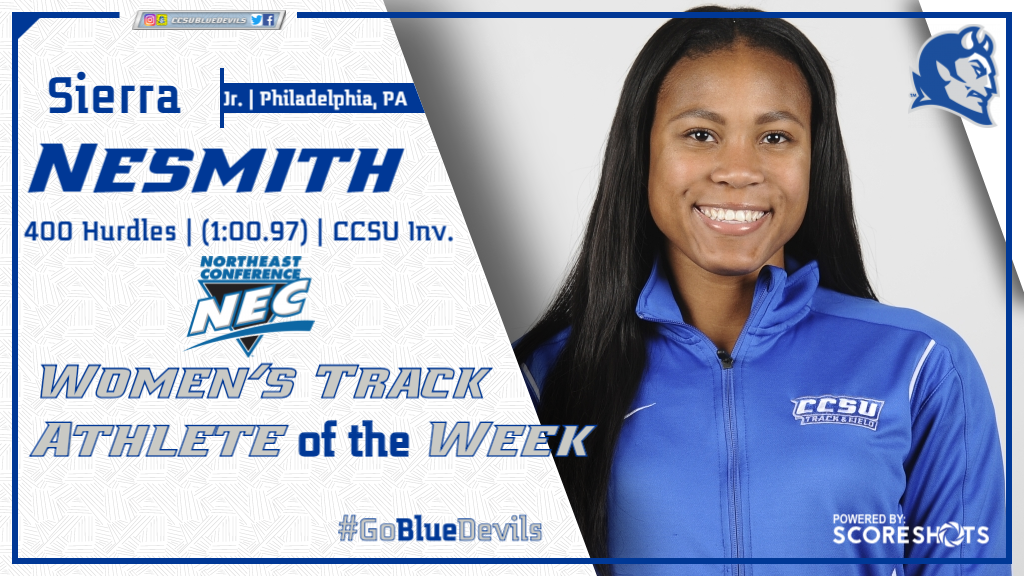 Nesmith Named NEC Women's Track Athlete of the Week