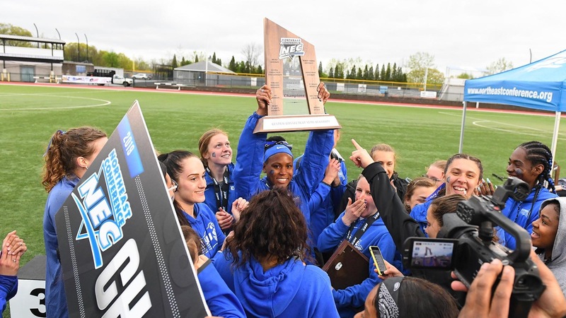 Women's Track Wins First NEC Outdoor Championship