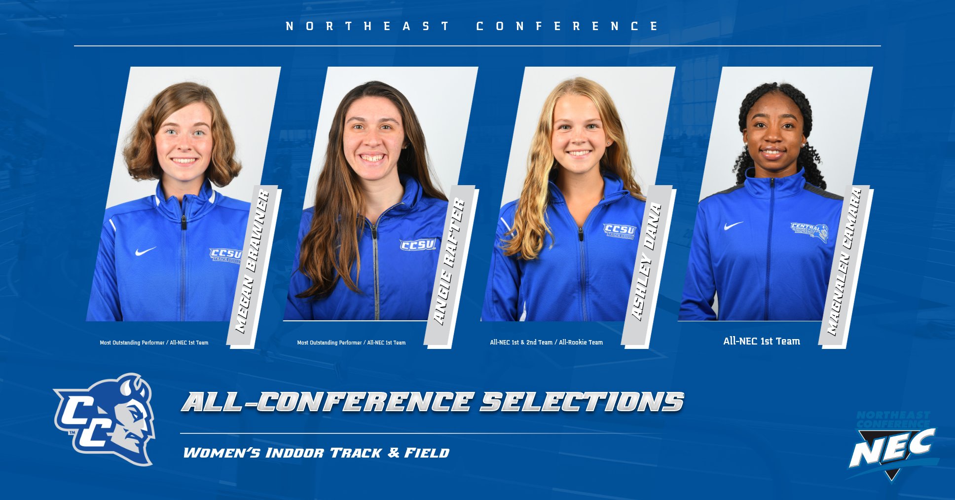 Brawner, Rafter Lead Women's Indoor Track and Field All-NEC Honorees