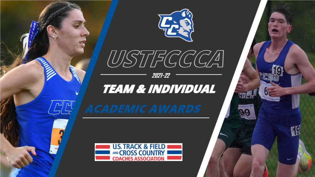 The USTFCCCA honored CCSU track and field for their team academic success as well as Eddie Nicholas and Angie Rafter earning All-Academic Athletes for individual success on the track and in the classroom.