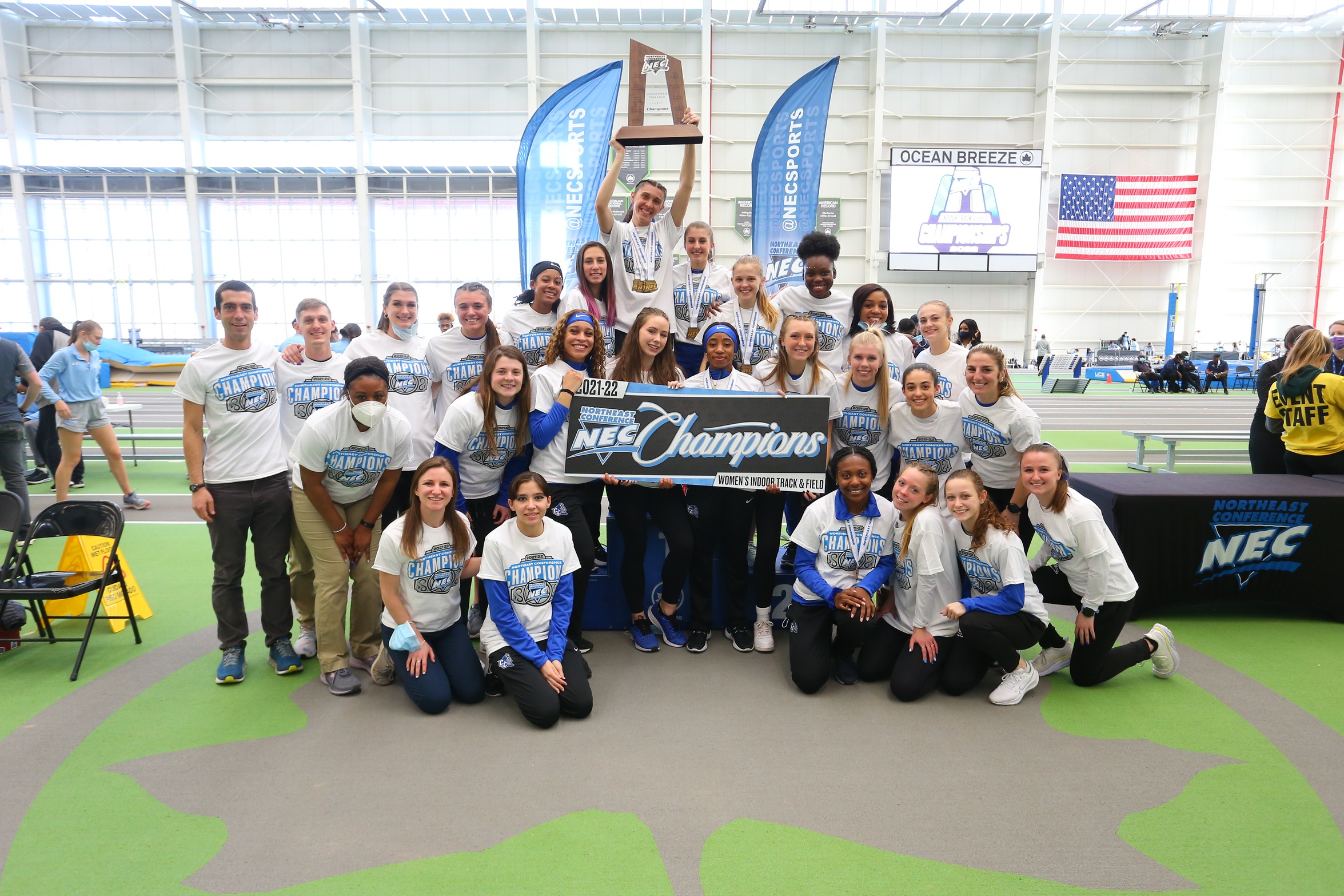 Women's Track and Field Earn Share of NEC Title
