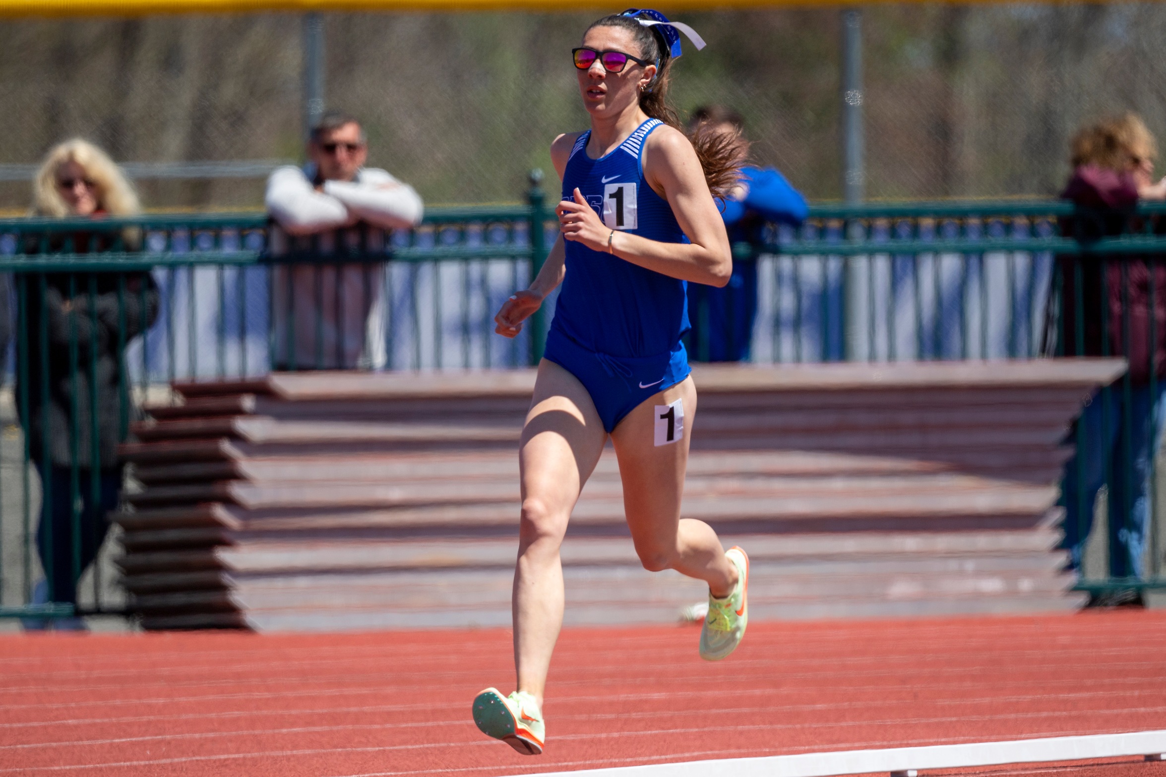 Angie Rafter set a school record in the 5,000m run on Saturday.