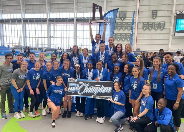 The CCSU women's track and field team defended its NEC Indoor Track and Field crown, posting 149 points.