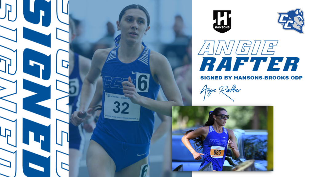Angie Rafter, 19-time NEC Champion and 2022 NEC Student-Athlete of the Year, inked a professional running contract on Wednesday, April 5, 2023.