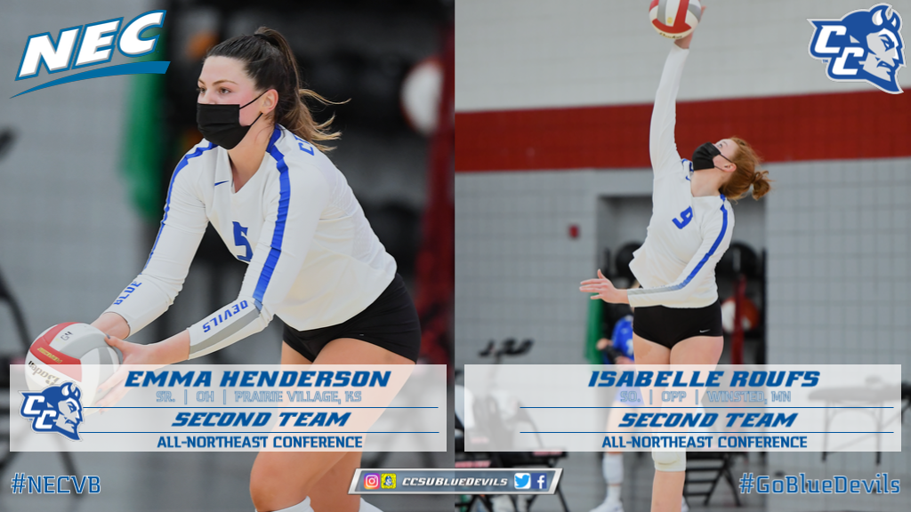 Henderson, Roufs Earn NEC Volleyball All-Conference Honors